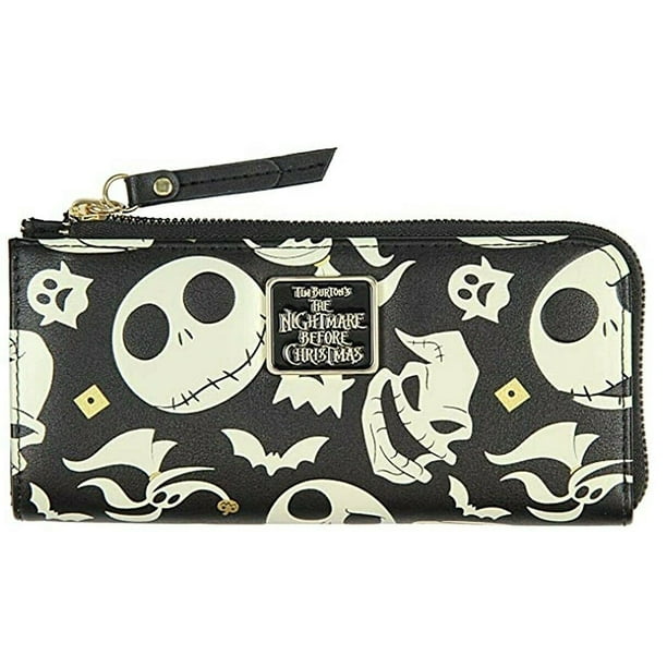 Nightmare Before Christmas Jack With Flowers Zip Around Hand Purse Clutch Wallet Nightmare Before Christmas Jack With Flowers Zip Around Hand Purse Clutch Wallet